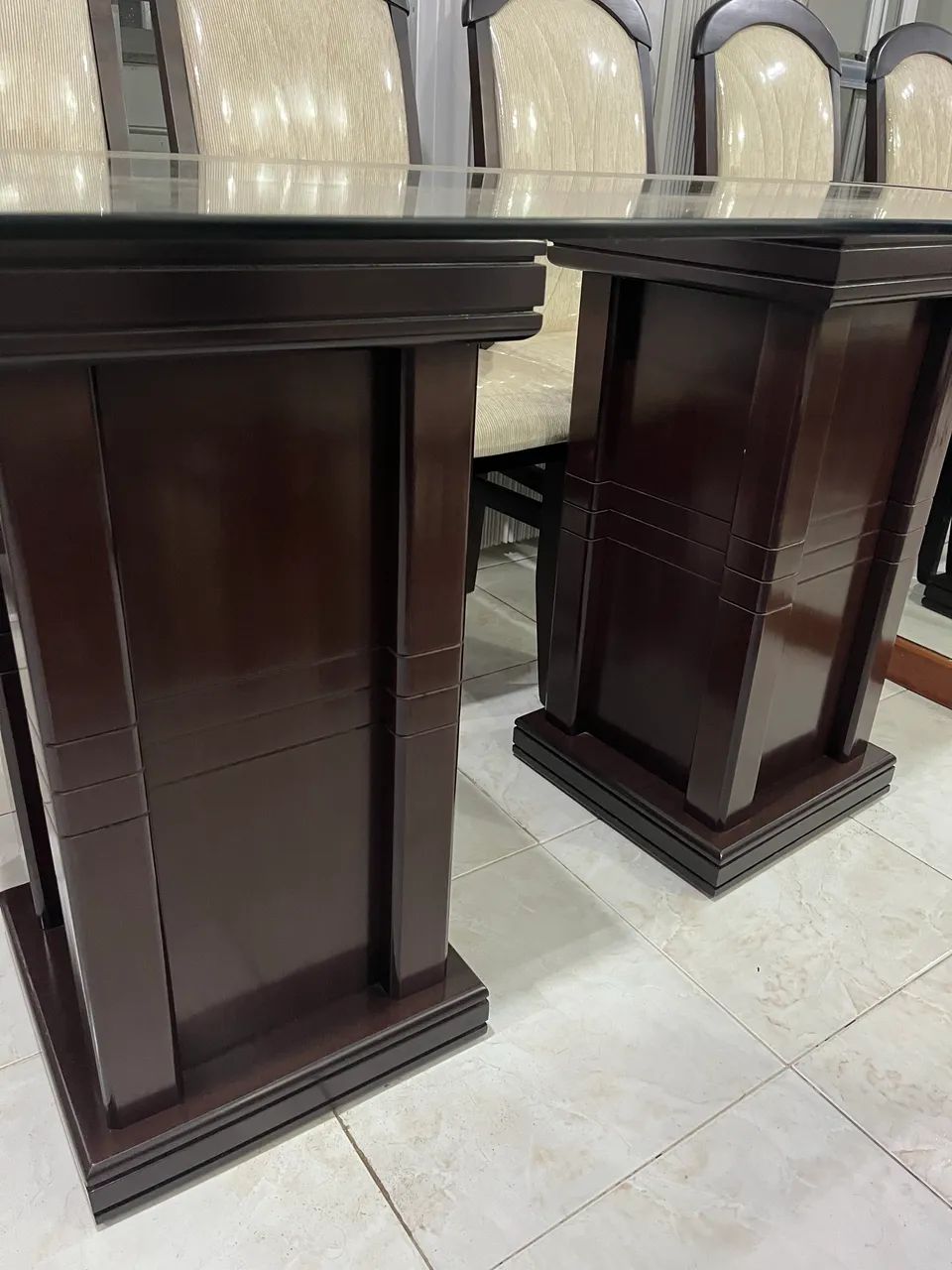 Mesa de 6 cadeiras tampo de vidro  - Foto 3