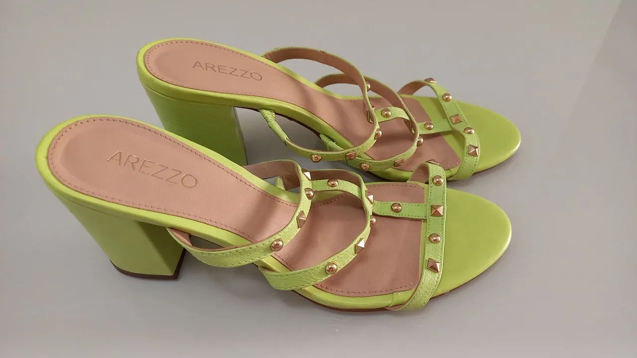 Sandália Arezzo verde N° 36 - Foto 4