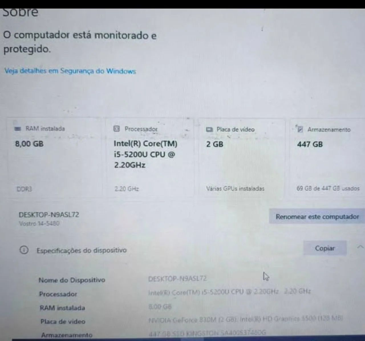 Notebook Dell com detalhes - Foto 3