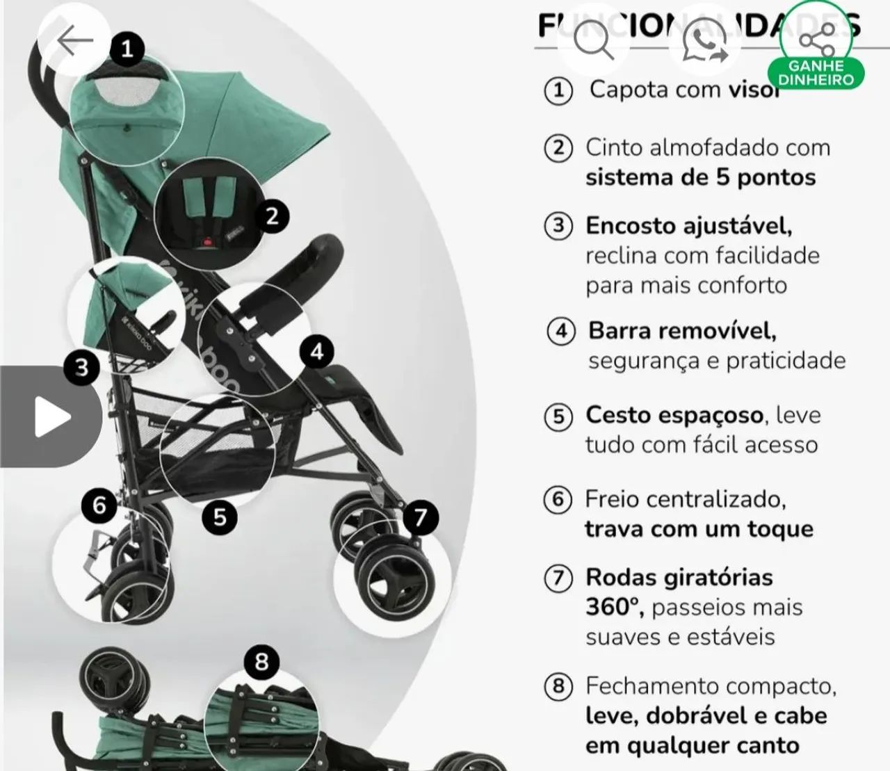 Carrinho de Bebê  - Foto 5
