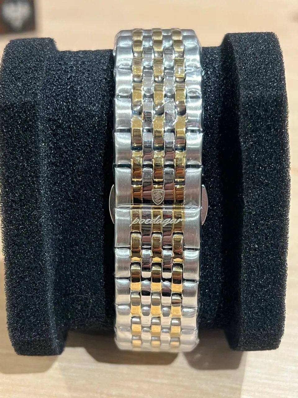 Relógio Poedagar Quartz (Novo) - Preto/Dourado - Foto 4