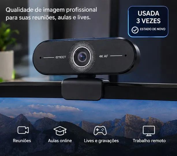 Webcam Emeet C60e 4k 30fps e 1080p 60fps