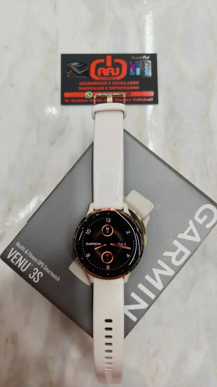 Garmin Venu 3s Marfim com Dourado 41mm  - Foto 4