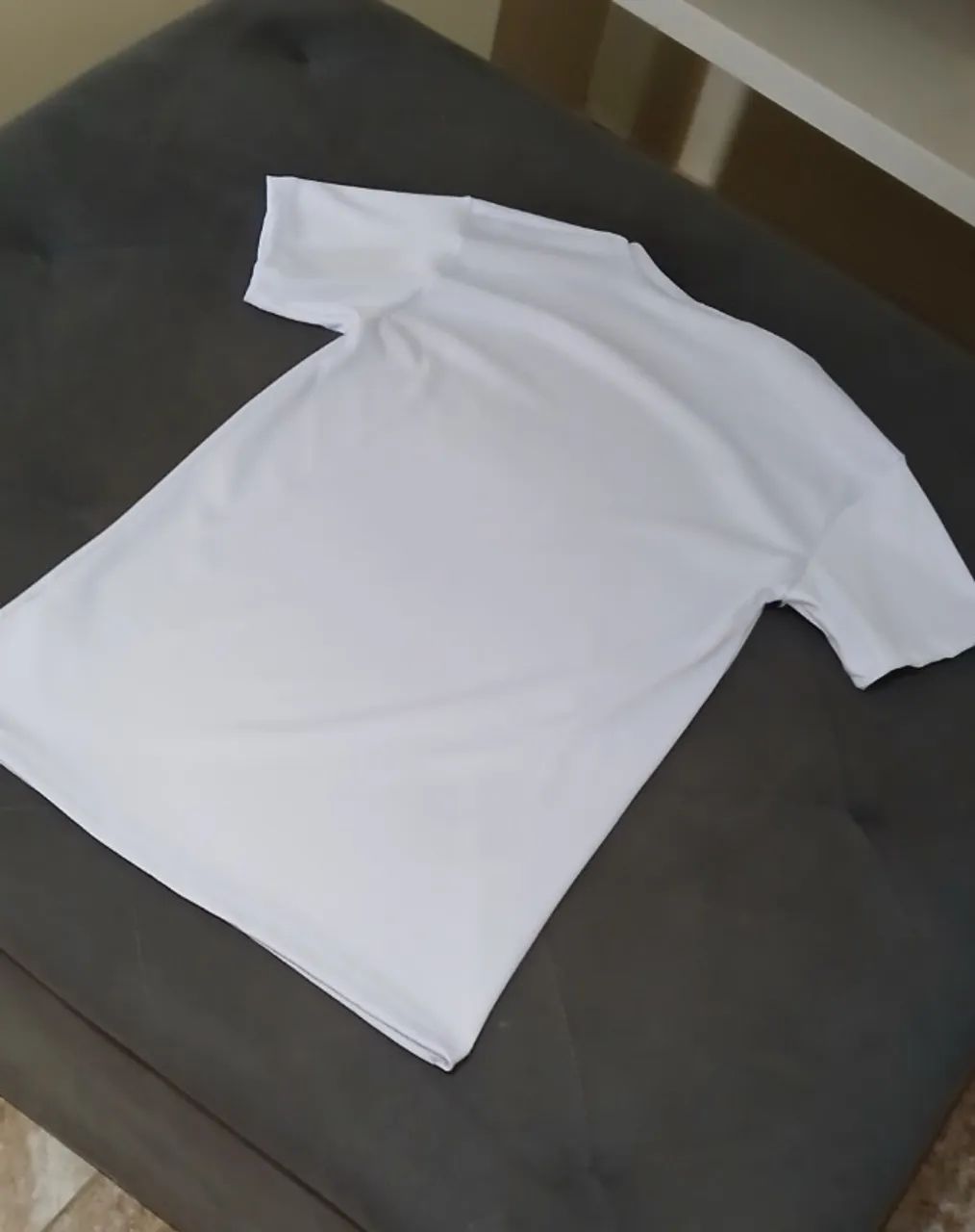 Camiseta Canelada Branca - Tam. M - Foto 3