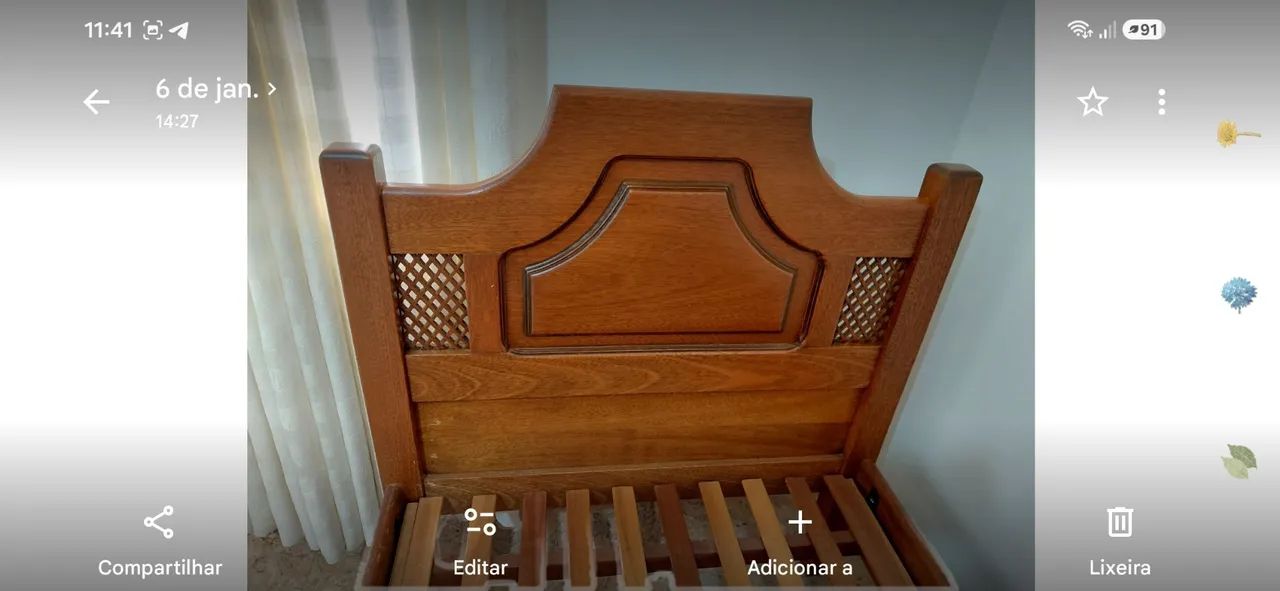 Cama Solteiro Madeira Maciça com Colchões  - Foto 2