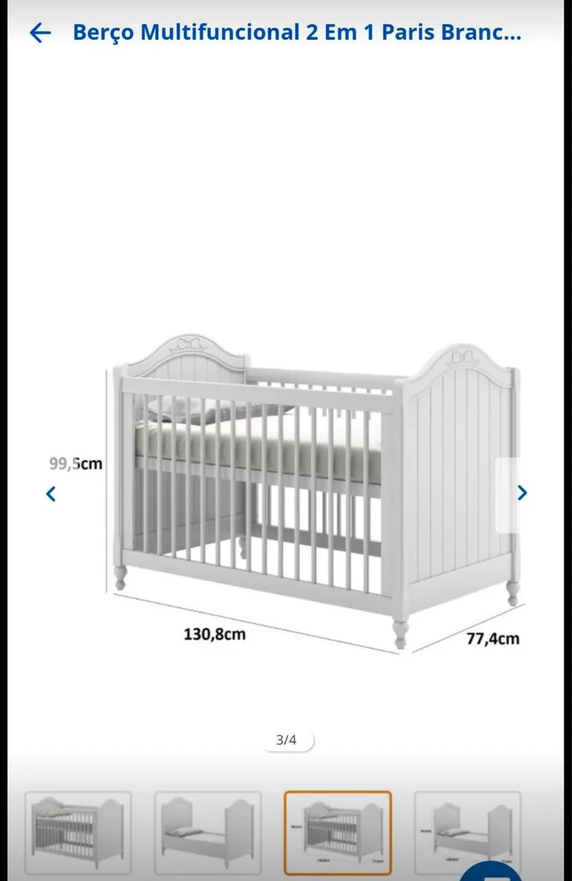 Berço padrão americano/mini cama - Foto 2