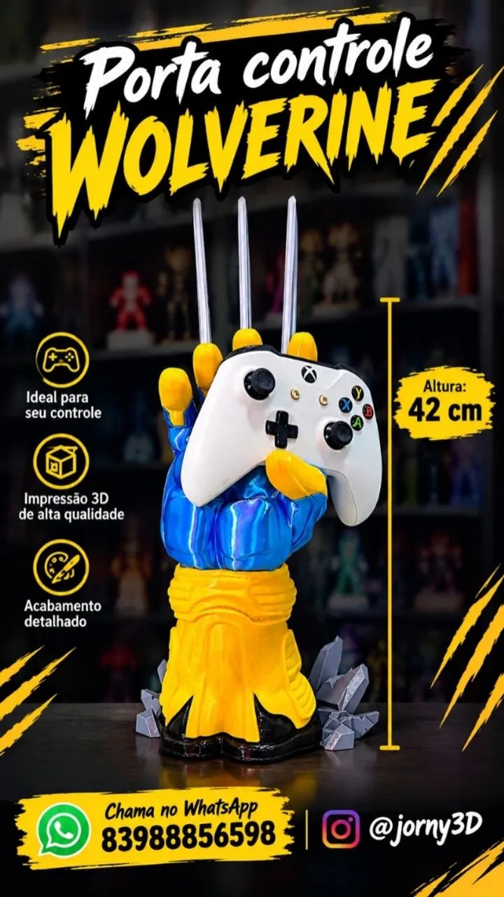 Porta controle Wolverine Playstation e Xbox