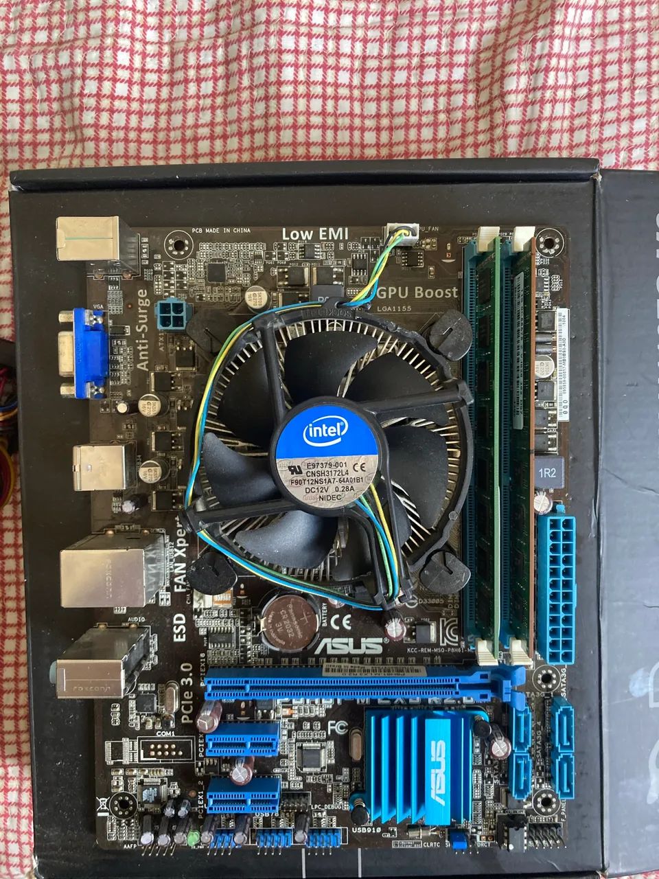 Placa mãe e processador dual core 8gb ram e fonte 450w - Foto 3