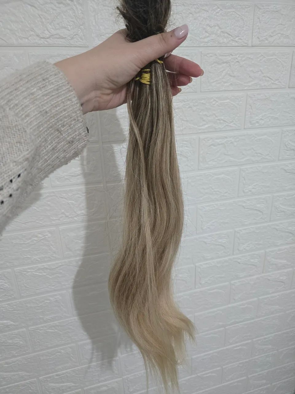 Mega Hair loiro cabelo humano