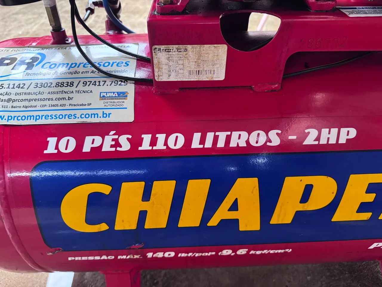 COMPRESSOR CHIAPERINI 110litros 10 PÉS  - Foto 3