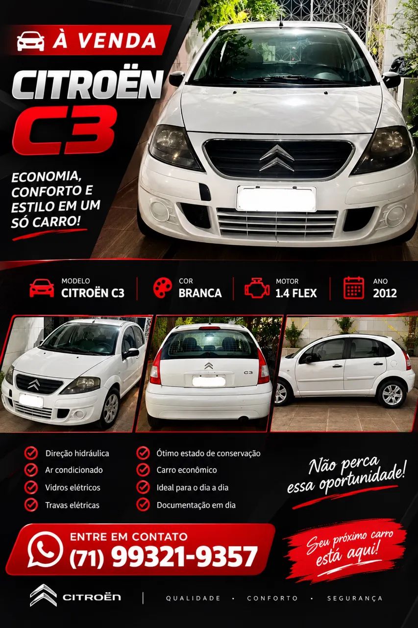 Citroën C3 GLX 1.4/ GLX SONORA 1.4 FLEX 8V 5P 2012