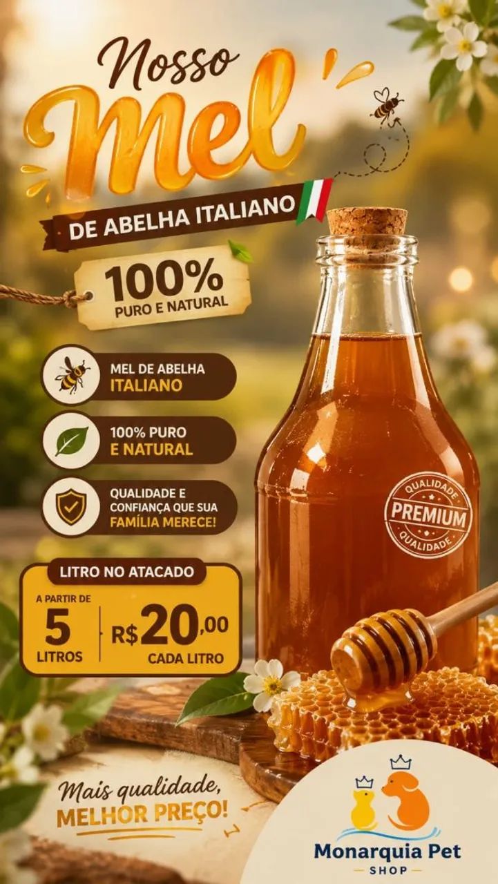 Mel abelha italiana puro