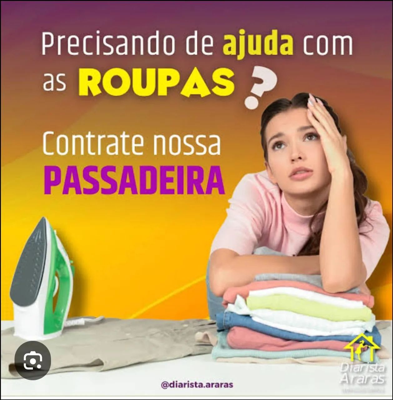 Passadeira de roupas 