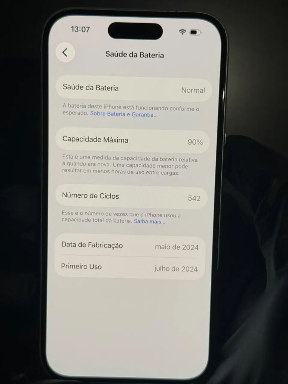 Iphone 15  128Gigas Branco em ótimo estado - Foto 2