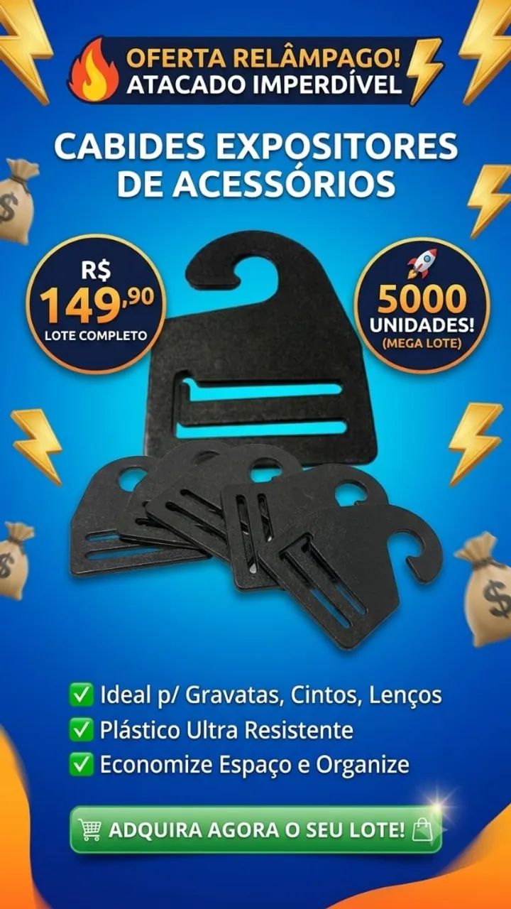 Cabides expositor de acessórios 