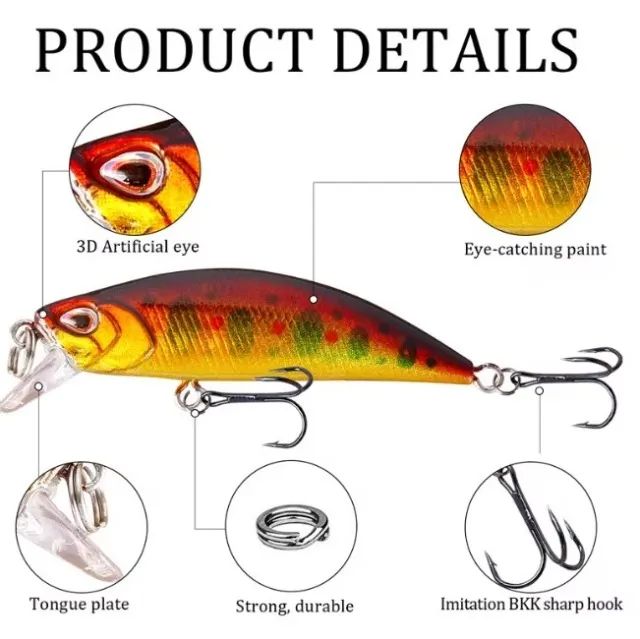 Kit Iscas Artificiais + 105 Peças | Pesca Tucunaré, Robalo + Branco - Foto 6