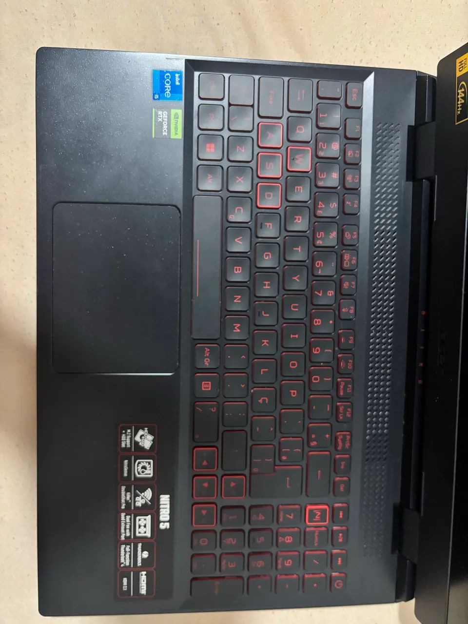 Notebook Acer nitro 5 RTX3050