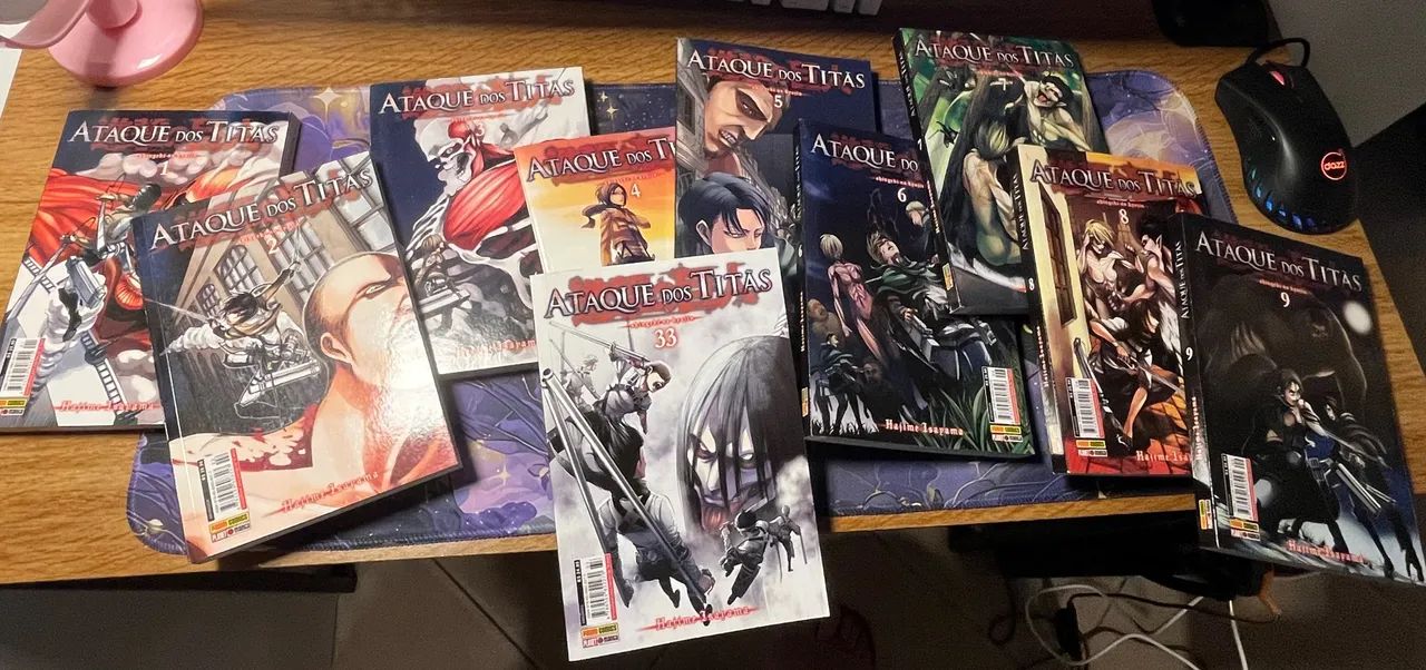 Coleção Mangás Attack on Titan 1-9 e 33