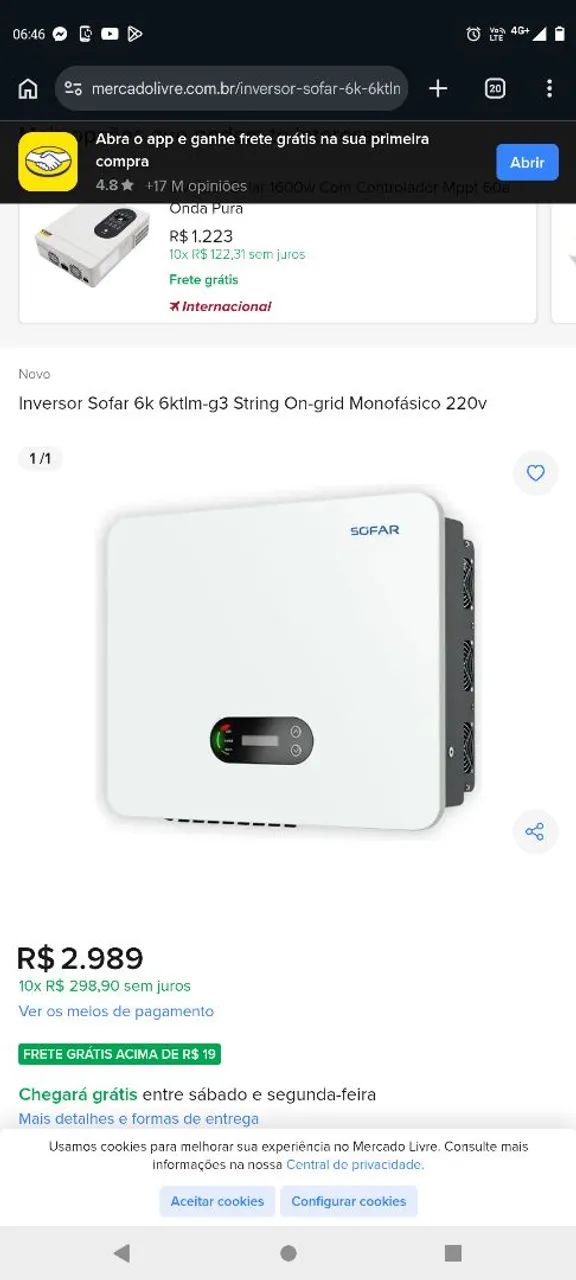 Inversor solar micro inversor e inversor solar médio 6k - Foto 5