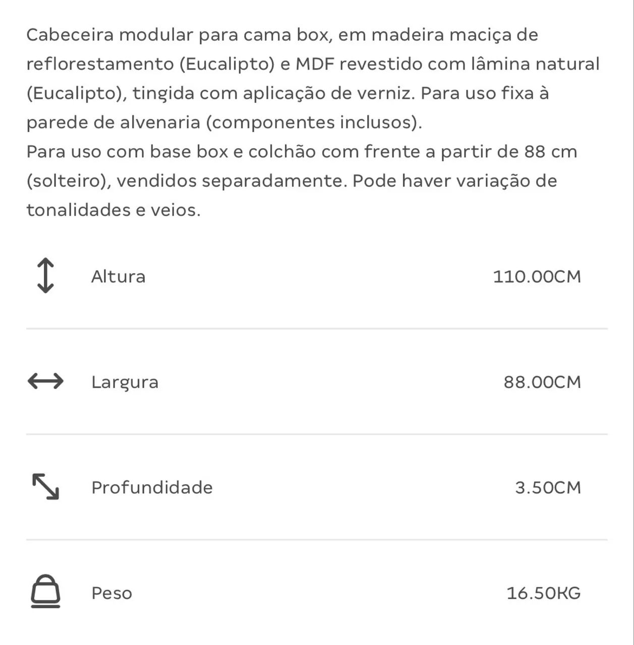 Cabeceira Casal/Solteiro Higienópolis Ripado Moderno  - Foto 5