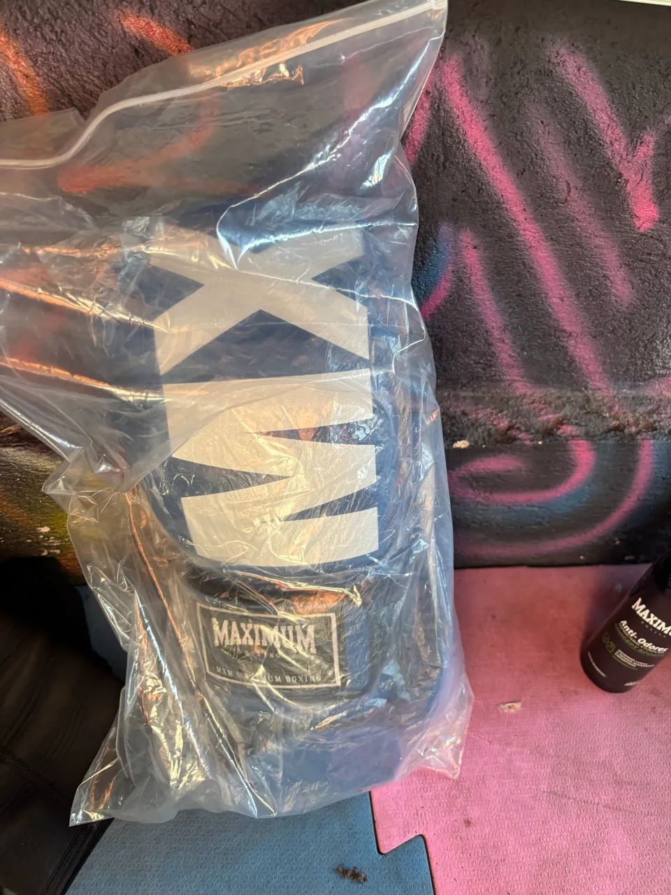 Luva Maximum azul 14oz novo  - Foto 2