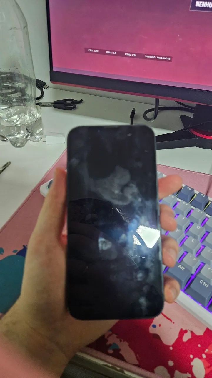 Iphone 13 preto, saúde da bateria em 75%, com caixa e cabo original. - Foto 2