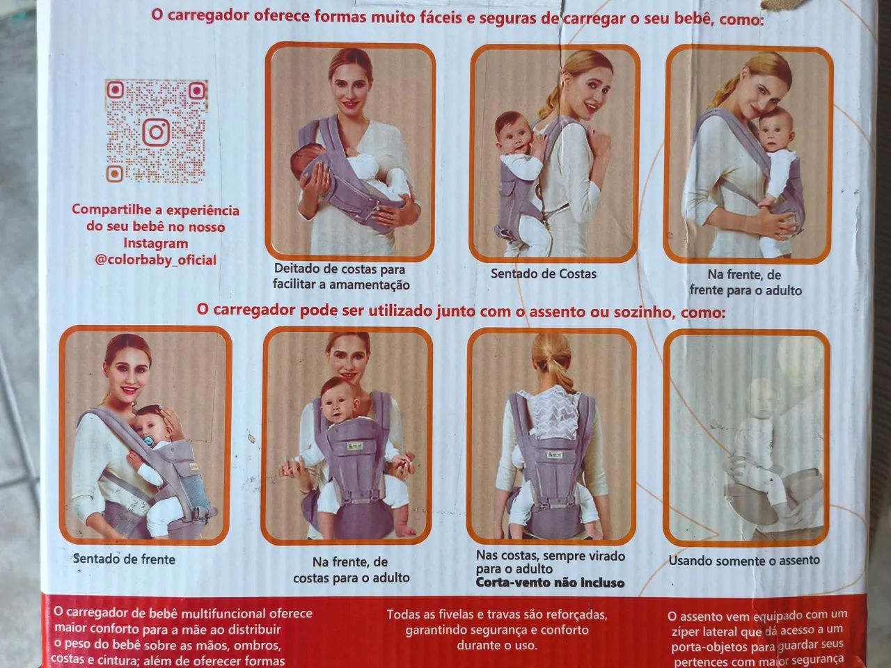 Carregador de bebê multifuncional canguru  - Foto 2