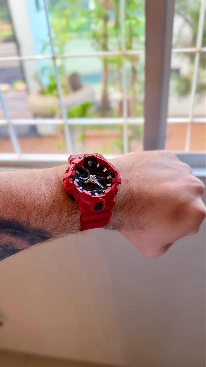 G-Shock GA-700-4A Vermelho - Foto 2