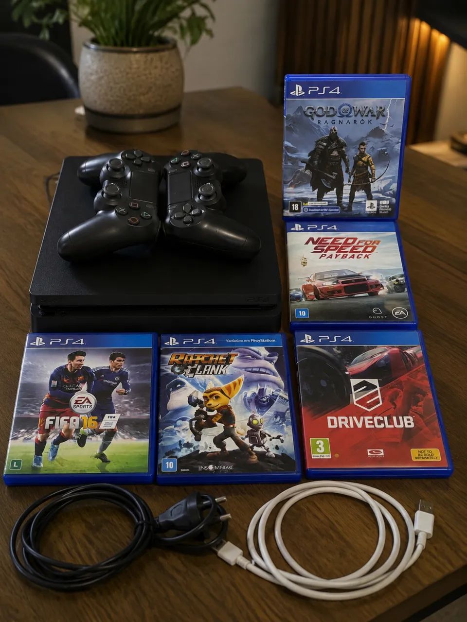 Ps4 com vários jogos 