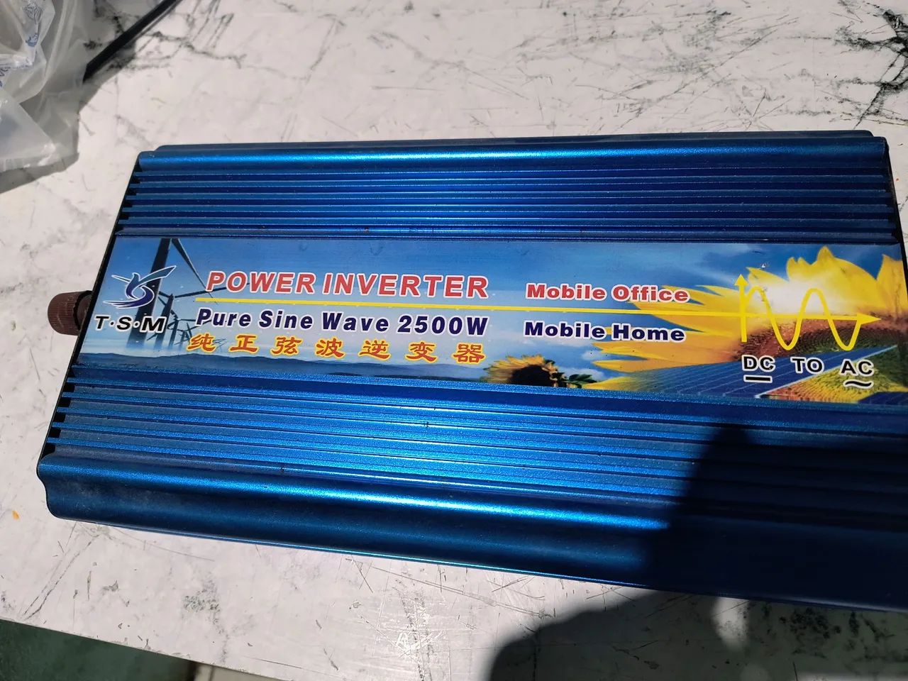 Inversor para bateria energia solar 2500 watts de 12  volts para 220 onda senoidal pura 