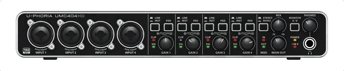 Interface de áudio Behringer U-Phoria UMC404HD 2ª geração