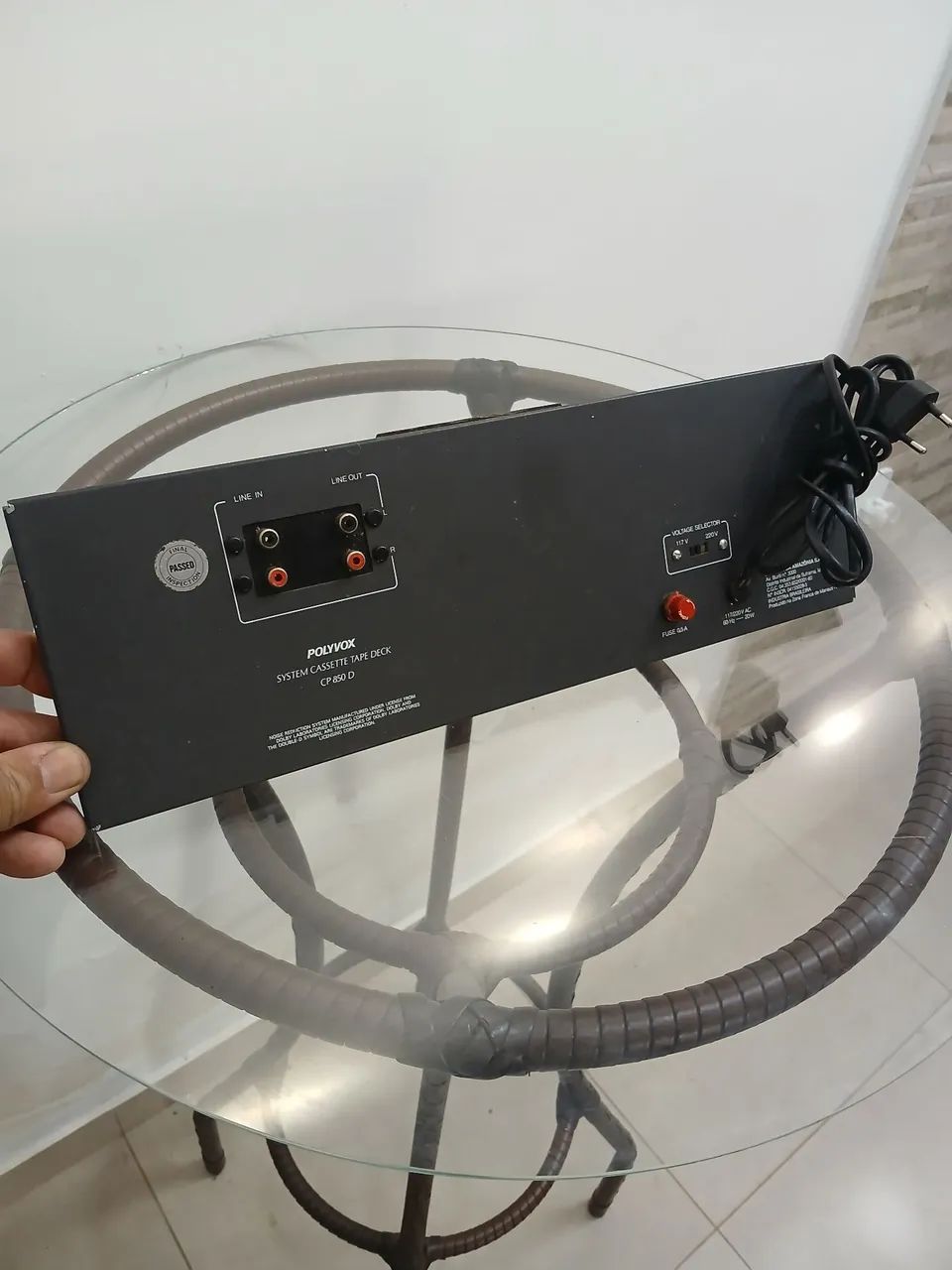 Tape deck Polyvox CP 850 D ( painel traseiro  )
