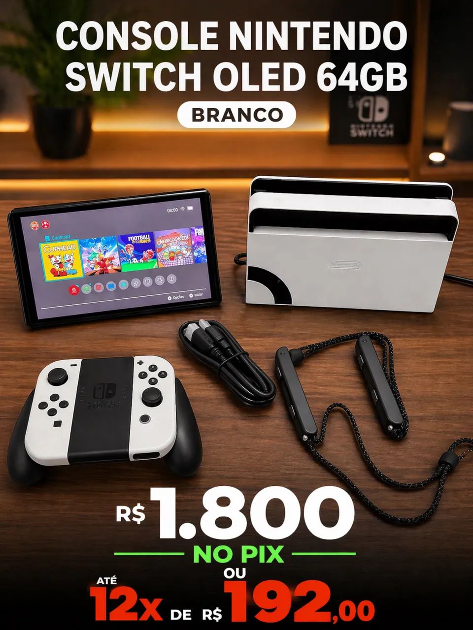 Nintendo Switch Oled 64 - Consoles de Vídeo Game - Bosque das
