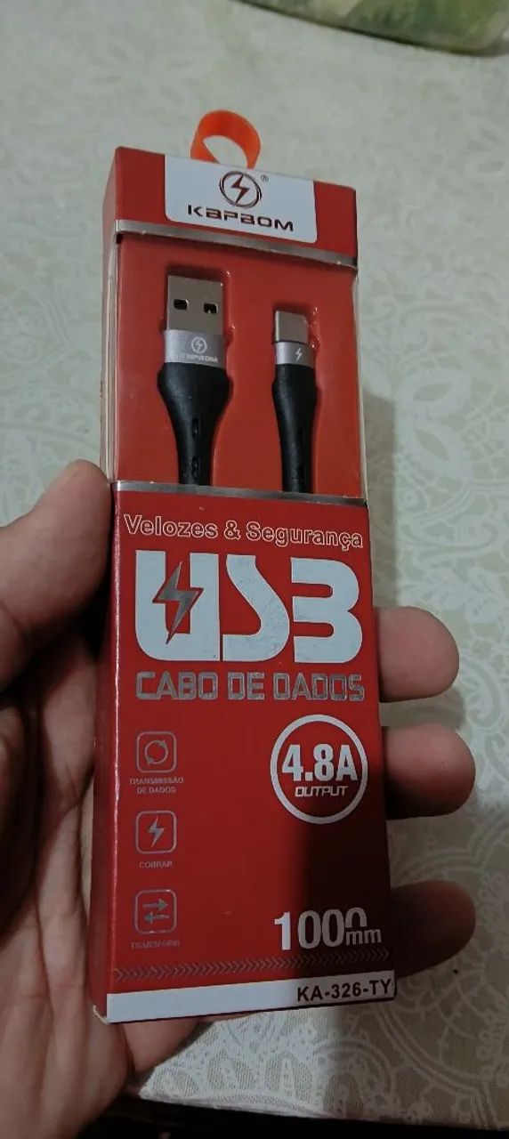 Cabo tipo C feito com tecido 