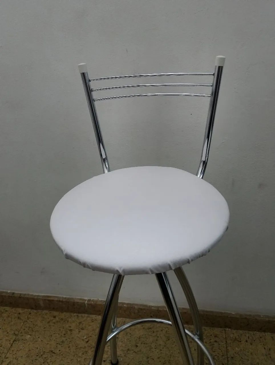 Banqueta alta giratória cromada - Foto 3