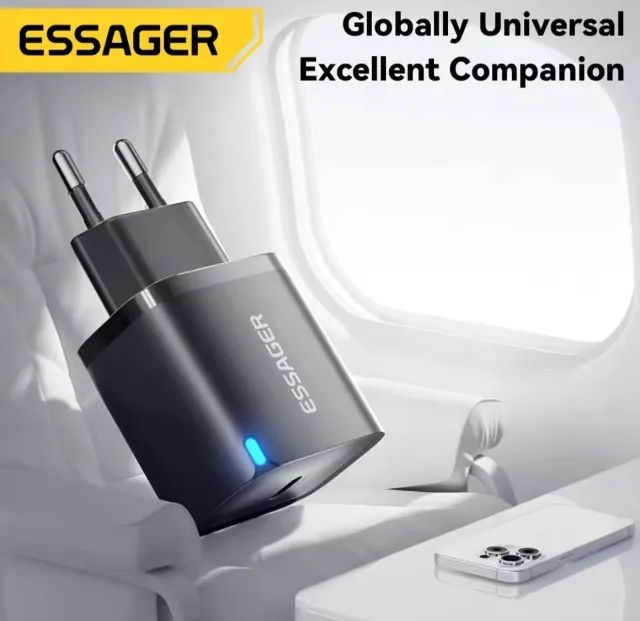 Carregador Essager 30W Tipo C + Cabo USB Tipo C 50cm - Foto 2