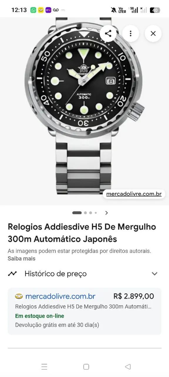 Relógio addiesdive mergulho  - Foto 5