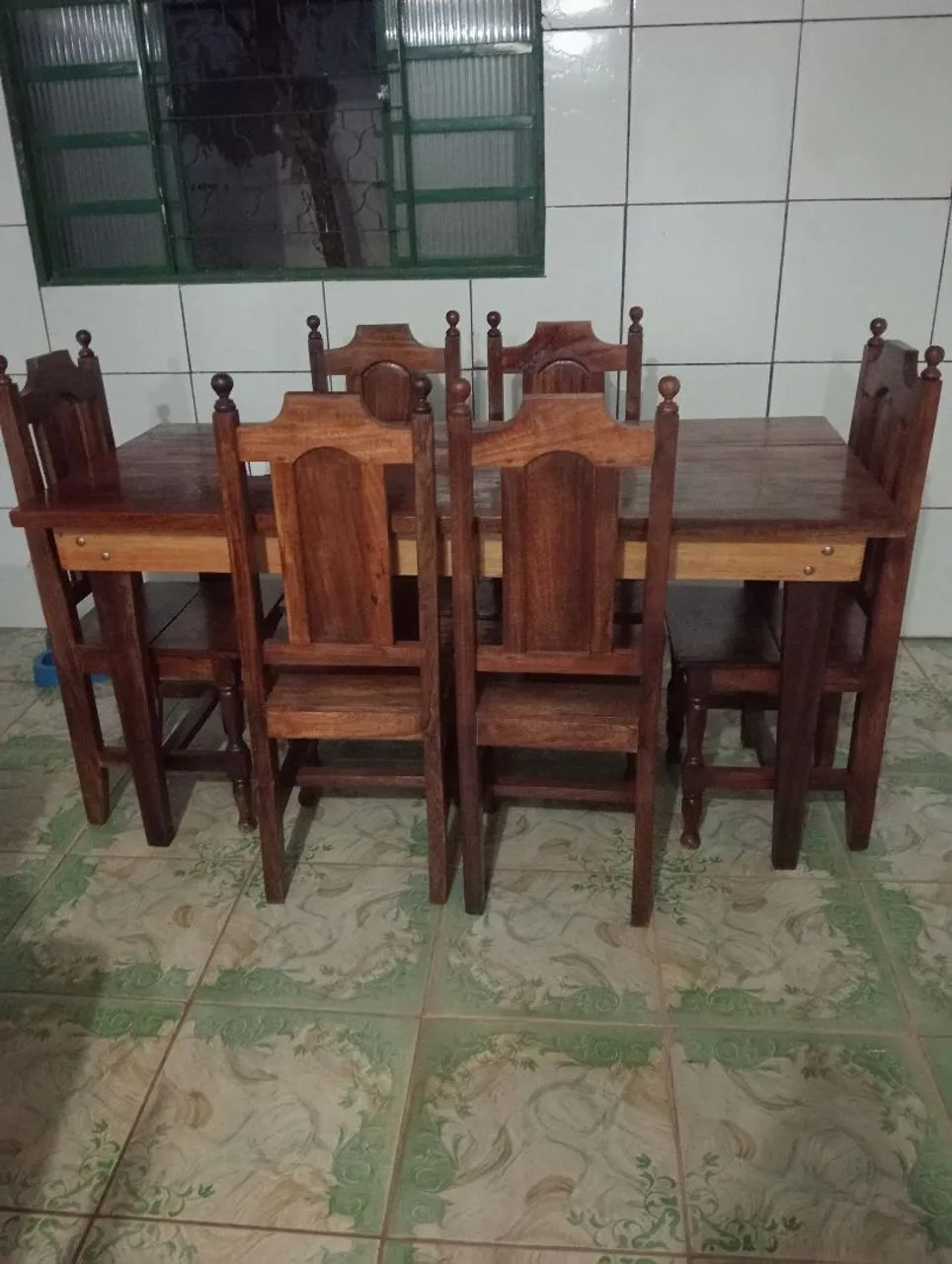Mesa de madeira - angico 