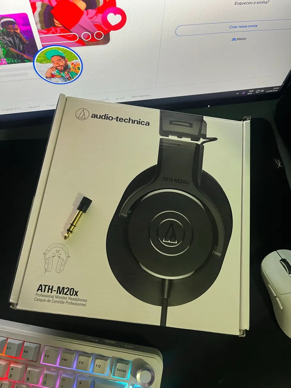 Fone audio technica m20x - Foto 2