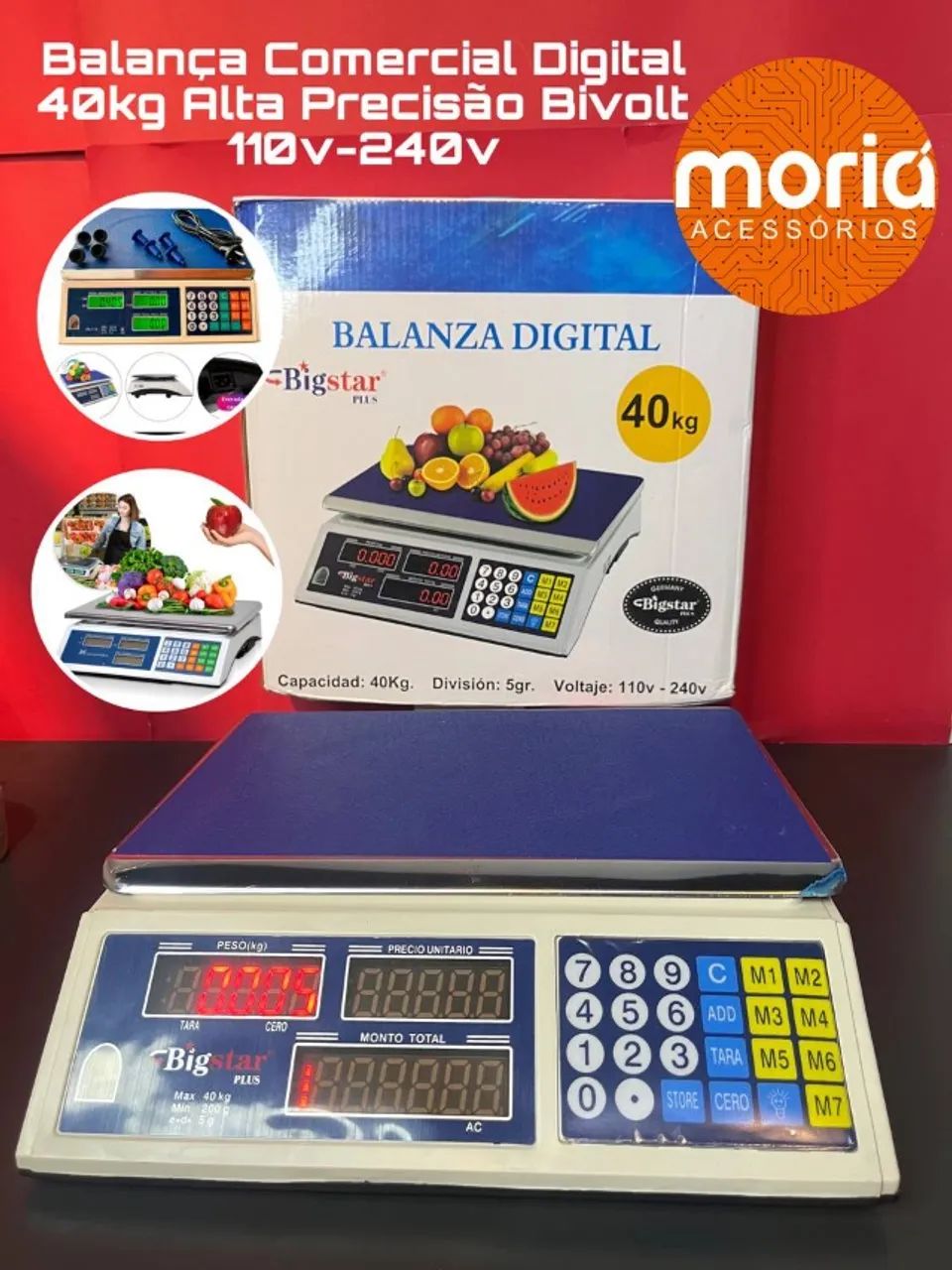 Balança Comercial 40kg Digital Ideal para mercadinhos, feiras - Foto 4