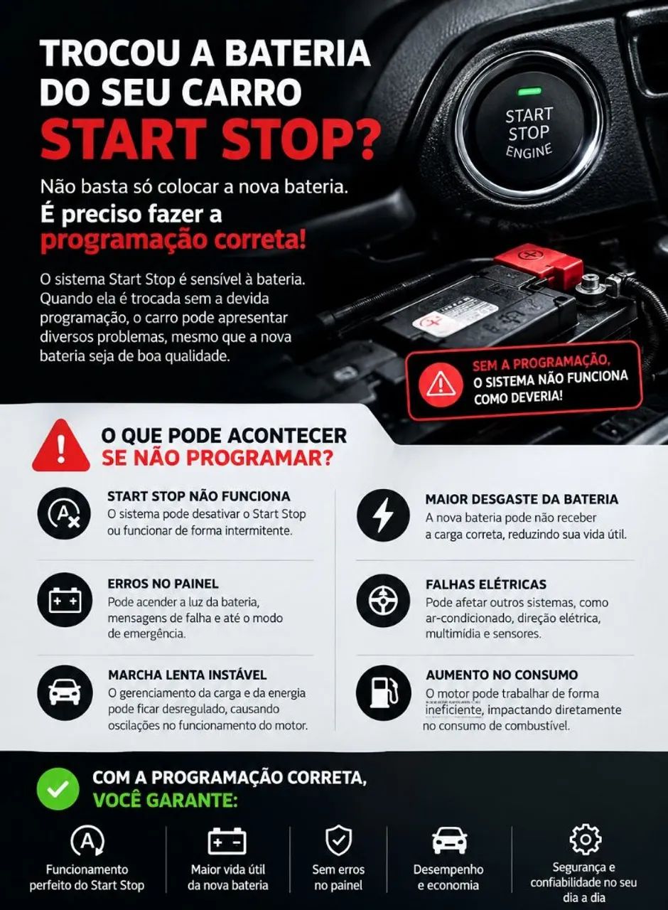 Configuração bateria start stop.