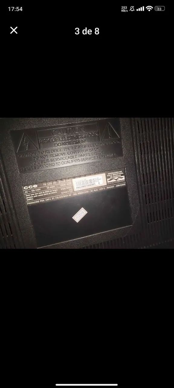 TV CCE 42 polegadas (para retirada de peças ou conserto) - Foto 2