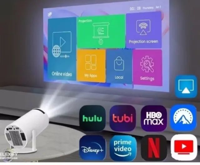 Projetor HY300 Smart 11 4K Ultra HD Bluetooth + WiFi 