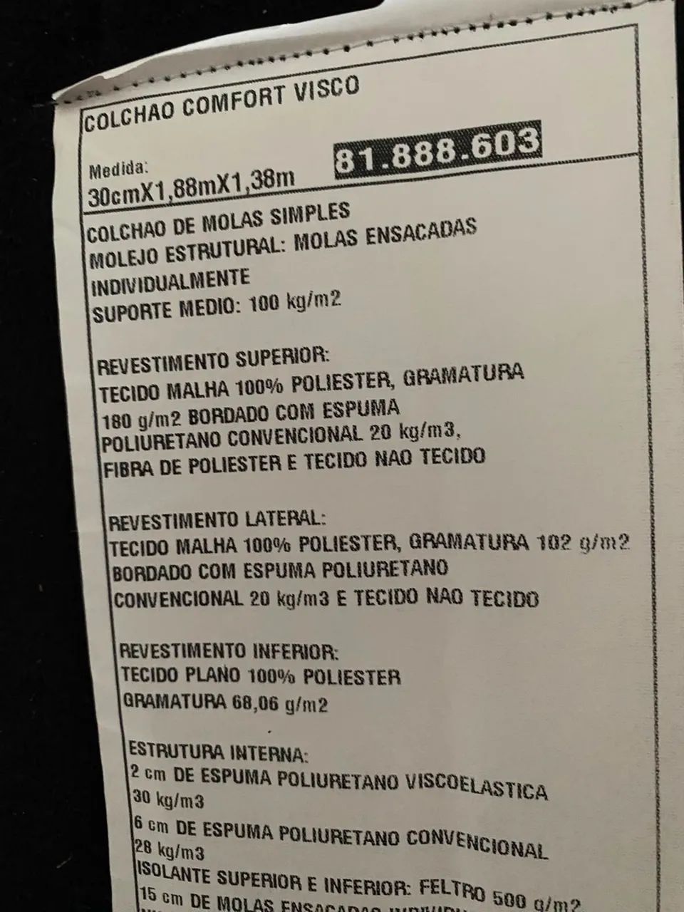 Colchão de casal Orthocrin + box   - Foto 5