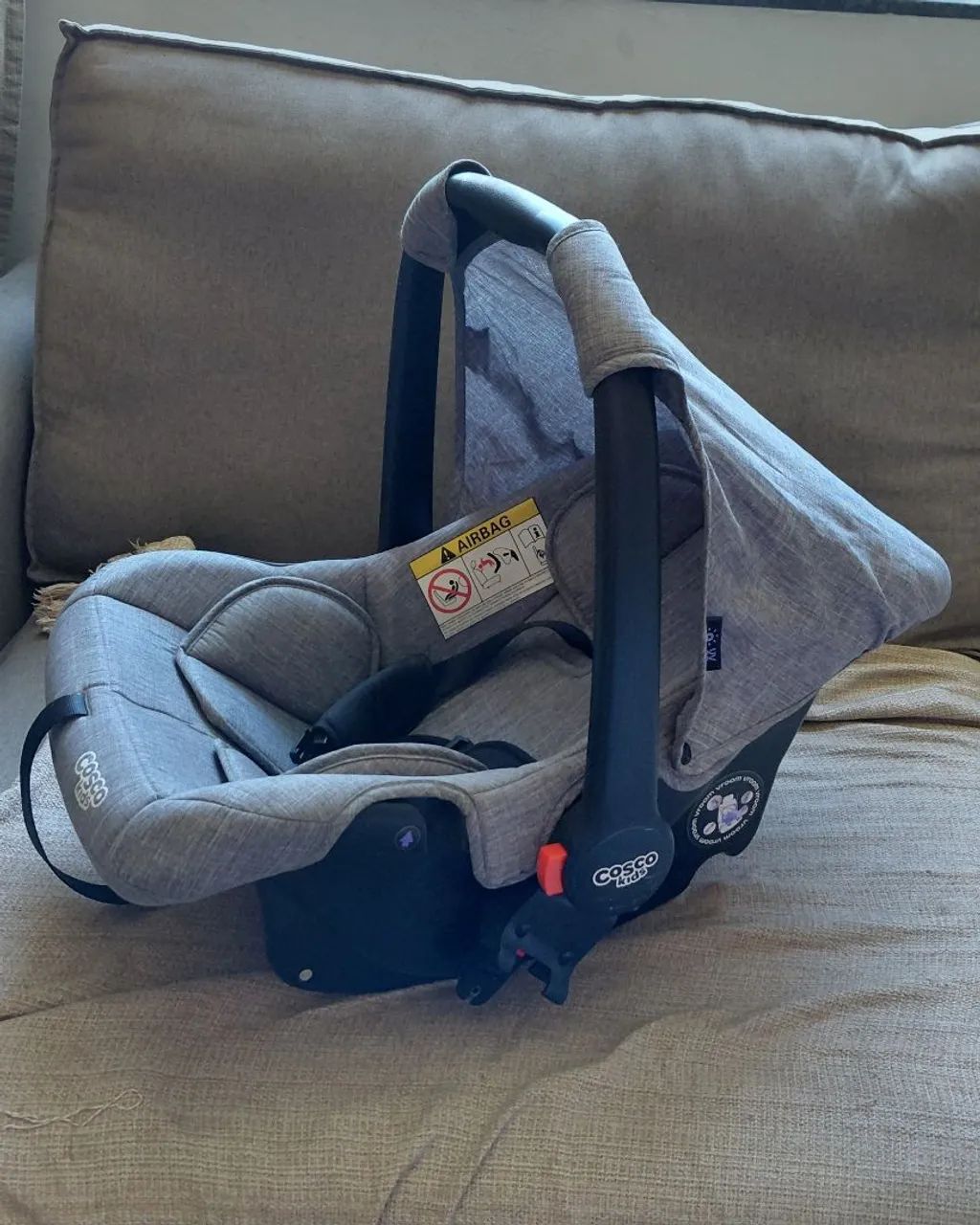 Carrinho de Bebê Toffy Cosco e Bebê Conforto Wizz Bilss - cinza - Foto 3
