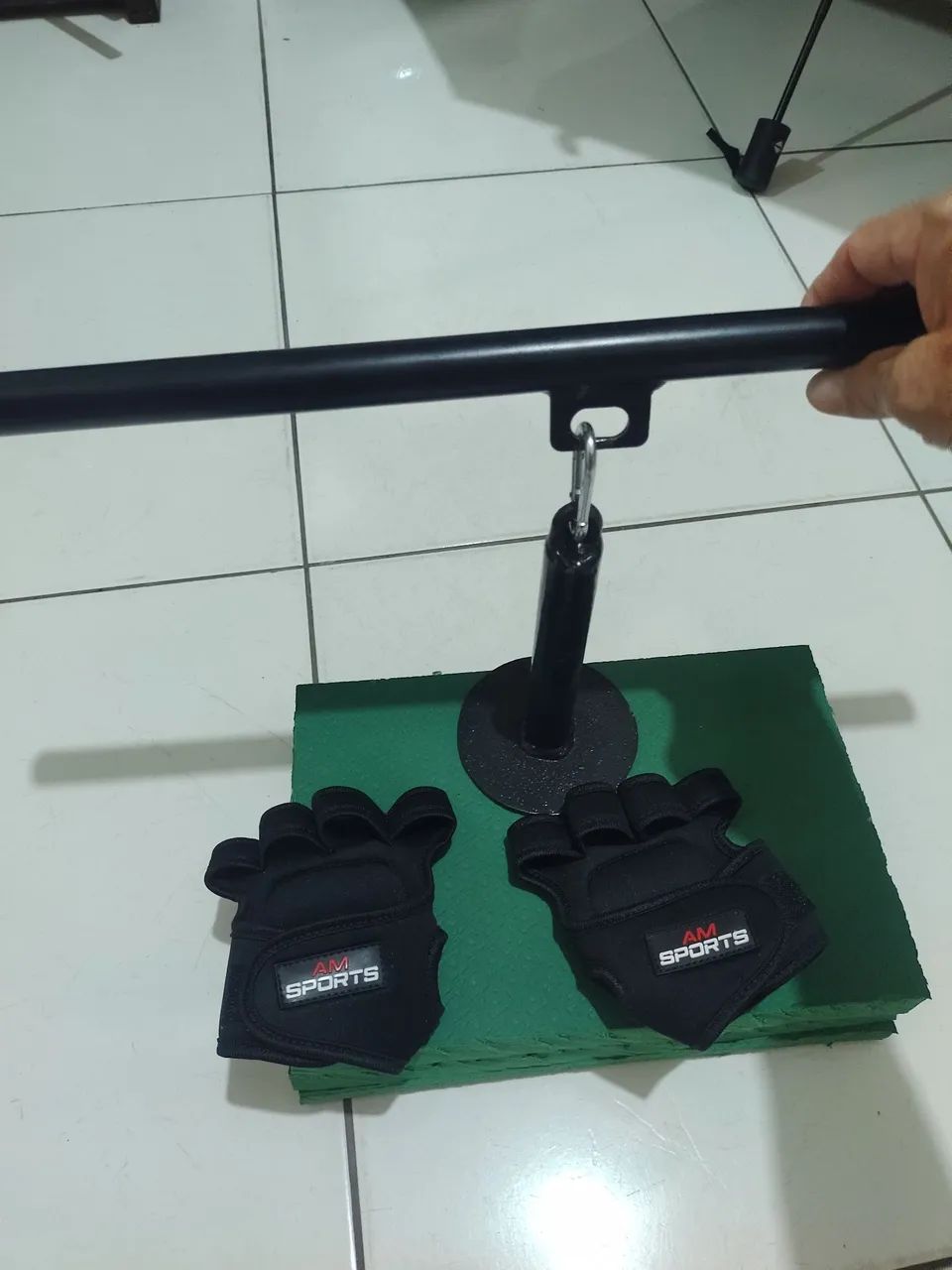 Suporte agachamento sumô + luva