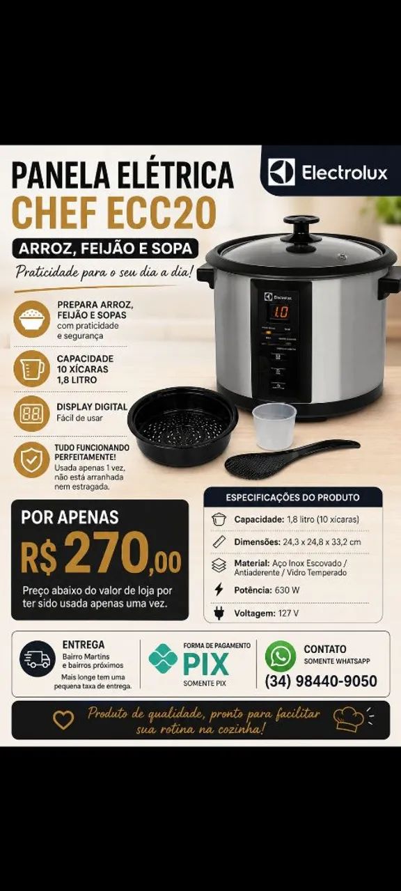 PANELA ELÉTRICA NOVA  - Foto 2