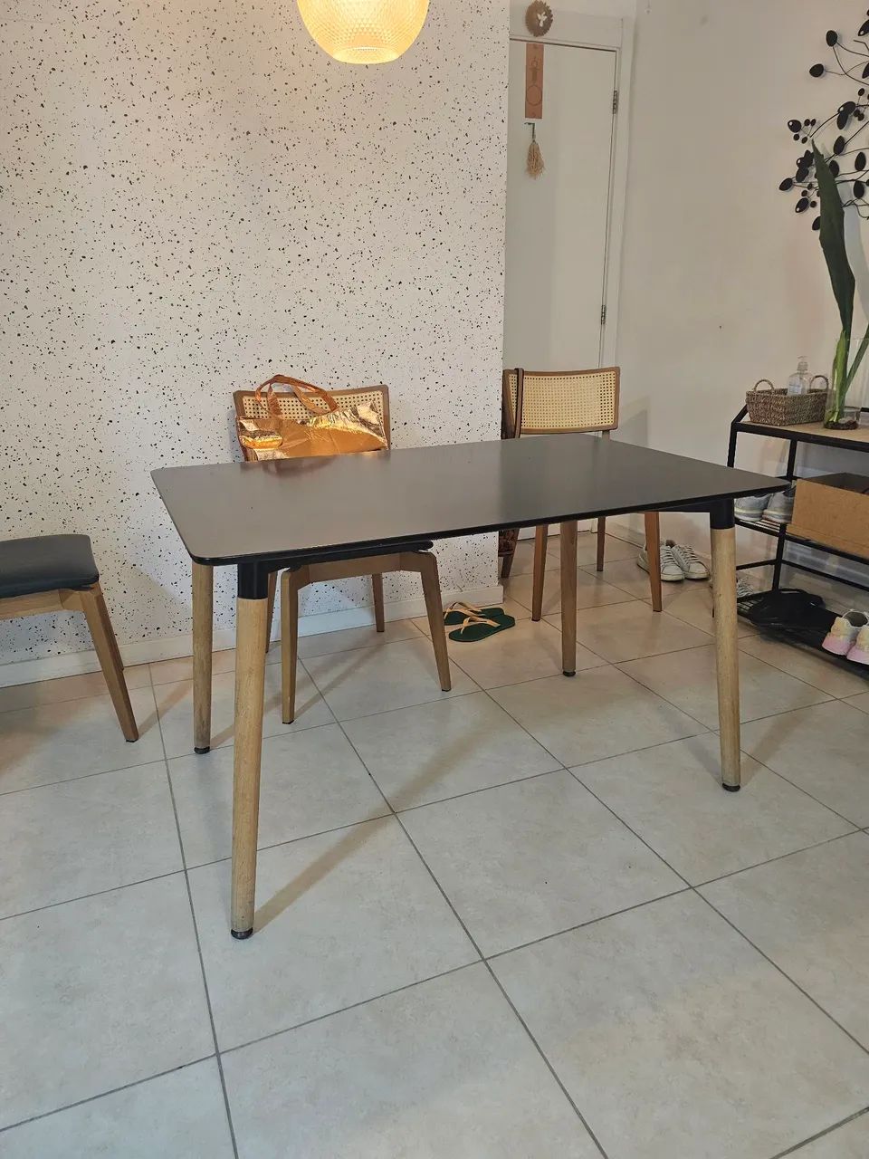Mesa Eames Retangular Preta  - Foto 2
