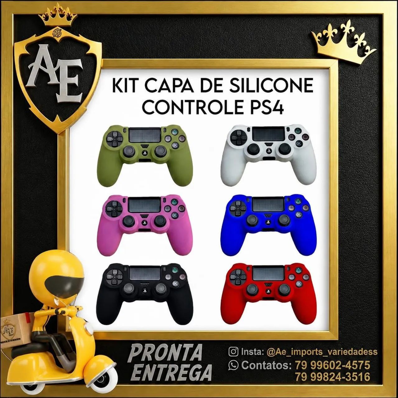Capa silicone para controle ps4