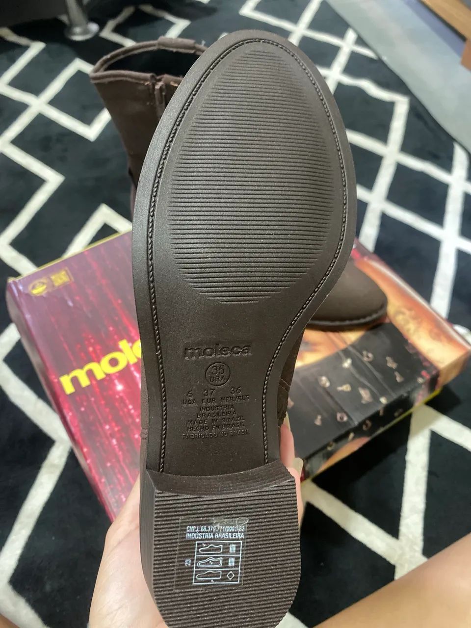 Bota Western Moleca Marrom Tam 35 - Nova na Caixa - Foto 3